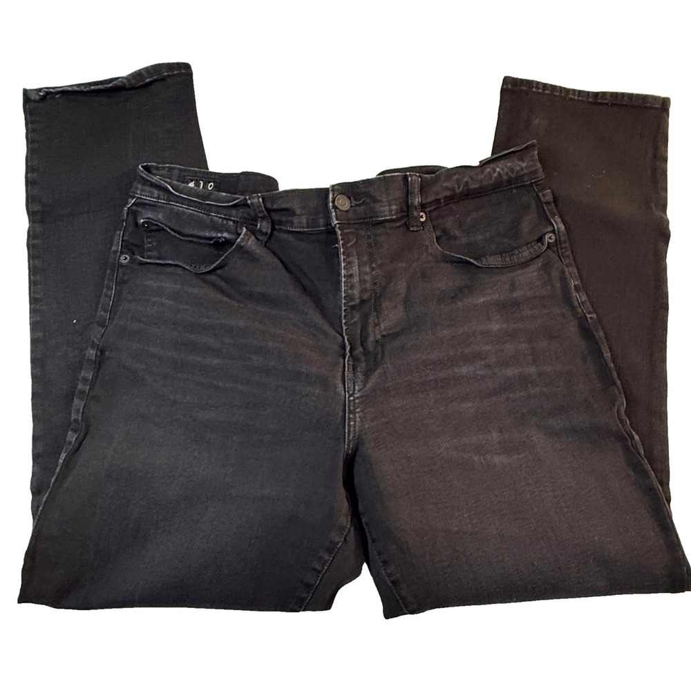 Lucky Brand 410 Athletic Dark Wash Denim Jeans Y2K Mens 38x32 Black Straight Leg